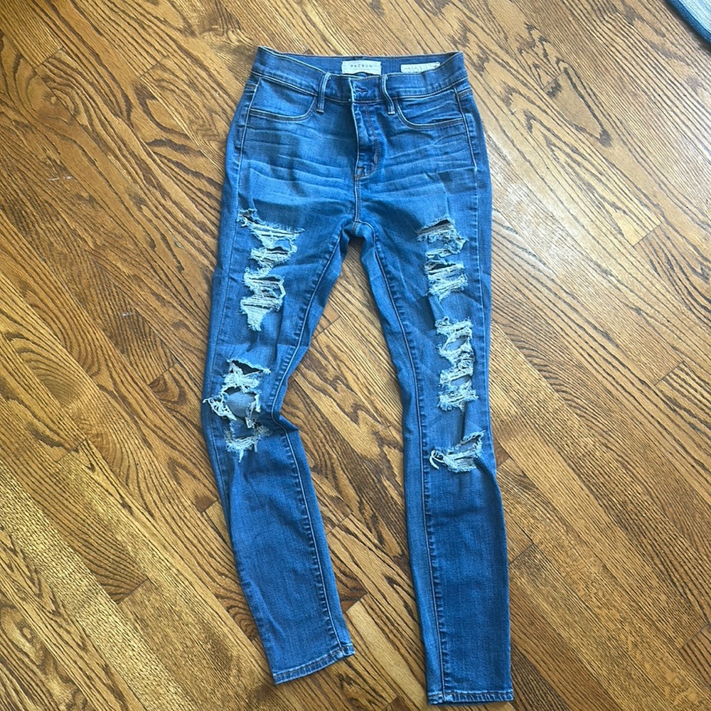 PacSun Pacific Sunwear jeans skinny jeans jegging ripped size 26